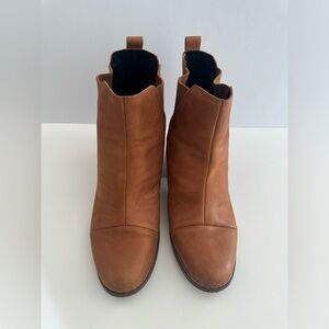 TOMS Esme Tan Smooth Leather Slip On Boots